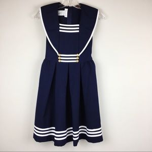 Navy blue sailor dress by Bonnie Jean